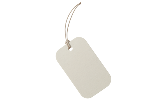 Blank label tag with twine for price or product information