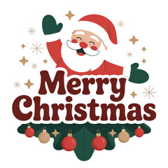 christmas card with santa claus