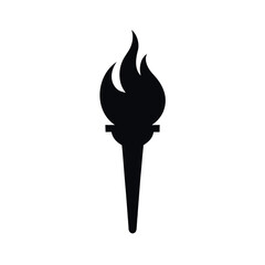 Torch Black Silhouette Vector Design