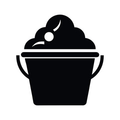 Washing Powder Black Silhouette Vector Design