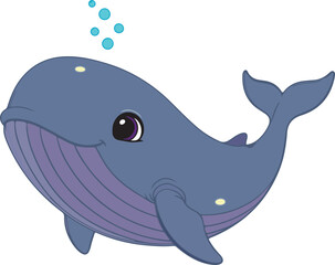 Playful Baby Whale – Child‑Friendly Ocean Graphic