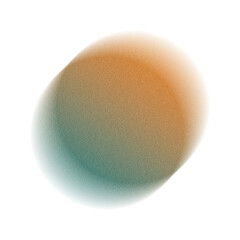 Yellow and teal colored grainy gradient dot