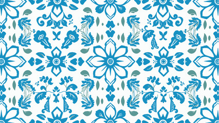 Vector damask seamless background