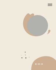 Soft Abstract Circles and Organic Elements