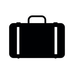 Suitcase Black Silhouette Vector Art