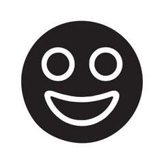 Fototapeta premium Happy Smiley Face Simple Silhouette Vector Design for Joyful Expressions and Positive Feelings