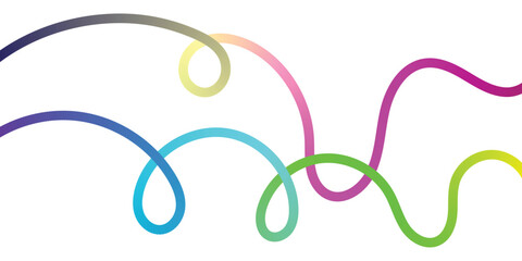 Obraz premium Vibrant, flowing abstract lines with bright gradient colors create a modern, dynamic background perfect for creative projects and eye catching presentations