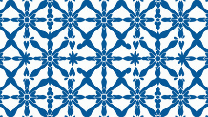 Blue Damask seamless  background
