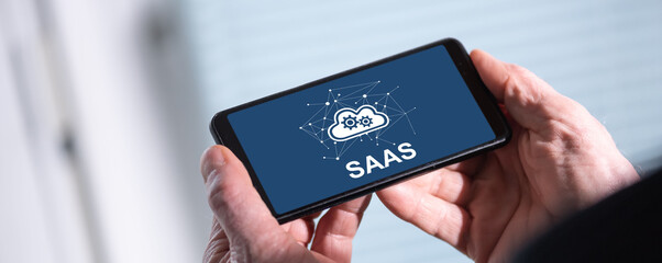 Saas concept on a smartphone
