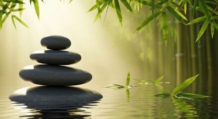 Obraz premium Zen stones stacked isolated on white background