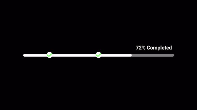 Smooth Line Progress Animation on black back ground