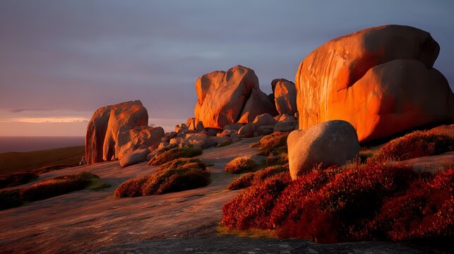Wind-polished granite monolith reflecting sunlight across its smooth natural curves