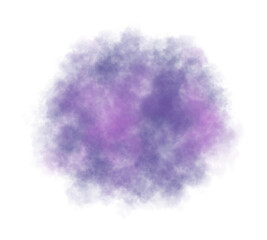 Realistic purple and pink smoke round cloud with soft gradients and transparent background for commercial and digital projects.