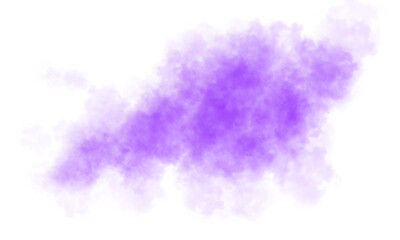 Fototapeta premium Realistic violet smoke cloud with soft texture and transparent background for visual projects, posters and web content