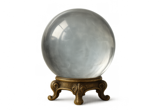Crystal ball for fortune telling, predicting future, using magic for prophecy and clairvoyance