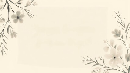 Vector: Cute flowers and leaves with copy space for text.