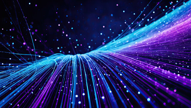 Vibrant digital network glowing with dynamic energy conveys futuristic technology and innovative connectivity