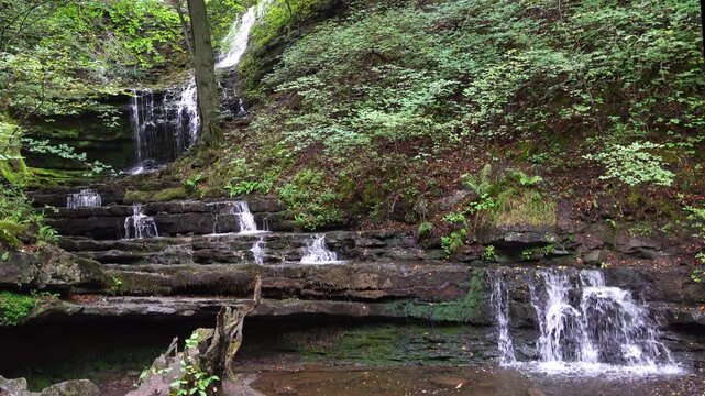 Multiple falls of Scaleber Foss (static view)