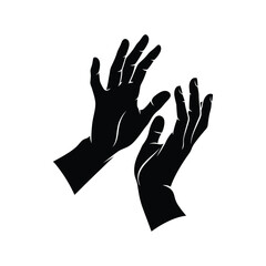 Two black hands with fingers spread