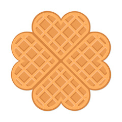Flower Waffle Vector Illustration