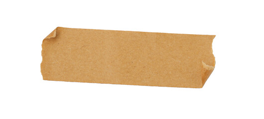 brown masking tape isolated on a white background, Torn Masking Tape, adhesive paper tape isolated on a transparent background	