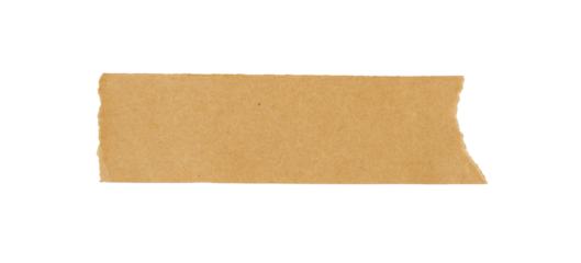 brown masking tape isolated on a white background, Torn Masking Tape, adhesive paper tape isolated on a transparent background	