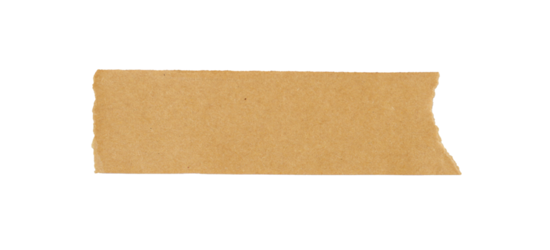 brown masking tape isolated on a white background, Torn Masking Tape, adhesive paper tape isolated on a transparent background