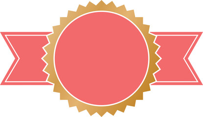 gold award banner with red ribbon