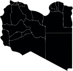 Libya administrative and political map vector illustration 