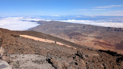 clouds on the mountain, Mount Teide