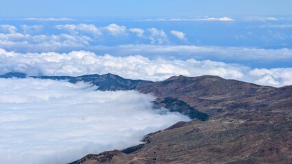 clouds over the mountains, Teide 