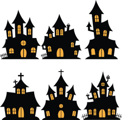 castle in the night vector
