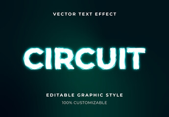 Cyan Electric Pulse Storm Text Effect Glowing Light Bold Font