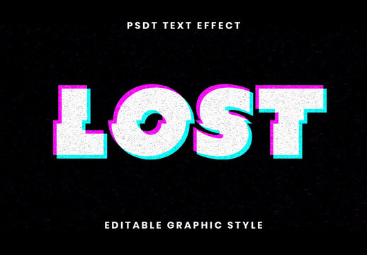 Noise Glitch Signal Error Distorted Text Effect