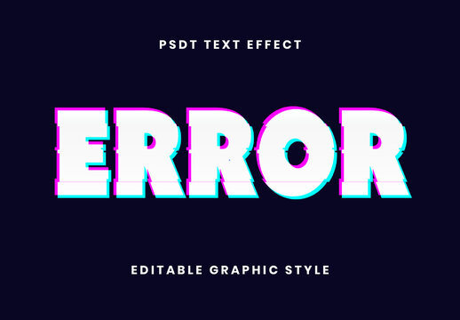 Fuchsia and Blue Signal Error Distorted Text Effect Glitch RGB Font
