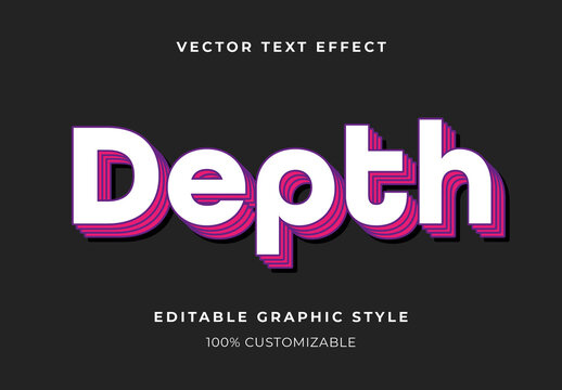 White Layered Text Effect 3D Bold Shadow Font