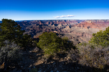 Fototapeta premium Arizona's Grand Canyon National Park Desert View, Bright Angel Trail, Rim Trail, and pictograph photos in the Fall of 2025 