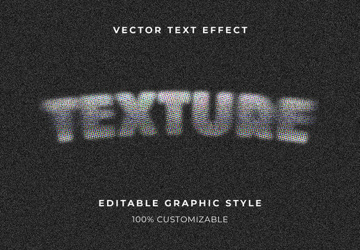 Grainy Blurry Halftone Text Effect