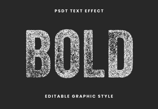 White Distressed Text Effect Grunge Rough Bold Font