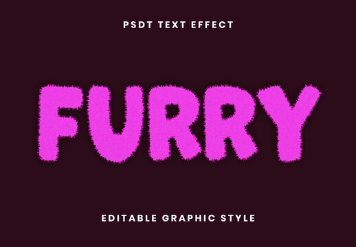 Rose Furry Pink Text Effect Fluffy Hairy Font