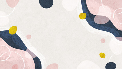 春の和モダンな和紙の背景フレーム（お祝い事のかわいい飾り枠）