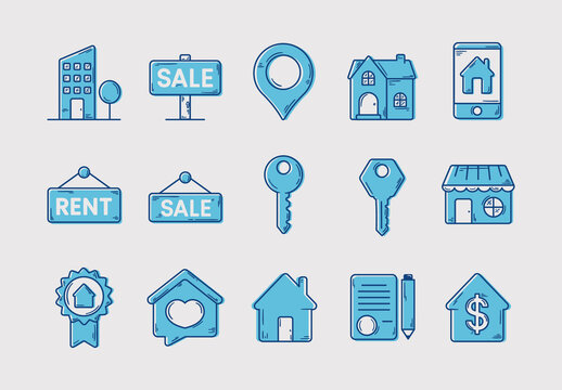 Real Estate Illustration Set