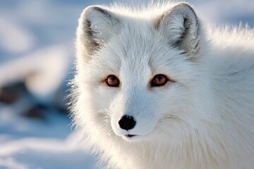 Obraz premium Close-up of an arctic fox in winter snow
