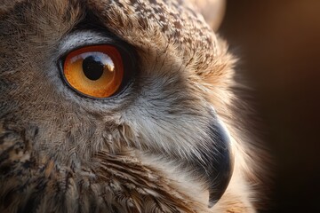 Portrait of cute wild owl