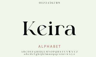 Luxury Keira Serif Free Regular alphabet letters font for logo