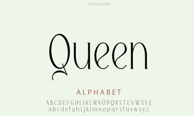 Luxury Queen Serif alphabet letters font for logo