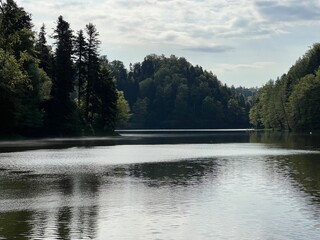 Artificial lake Trakoscan (Zagorje, Croatia) - Die See Trakoscan oder künstlicher Trakoscansee (Kroatien) - Umjetno jezero Trakošćan ili Trakošćansko jezero (Hrvatsko zagorje, Hrvatska)