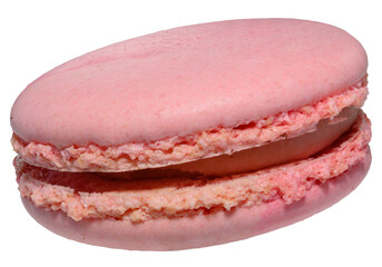 Pink macaron on isolated background
