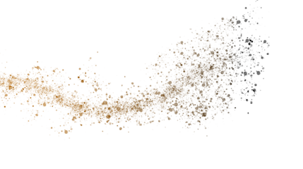 Dust and sand clouds on transparent background. Realistic dust clouds. Brown crumbly ground smoke effect, environmental pollution.