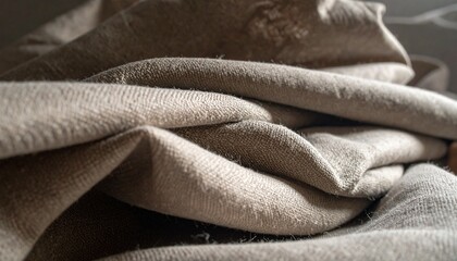 Fototapeta premium Folded linen fabric